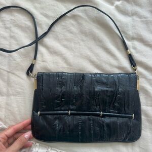Elegant Black Leather Shoulder Bag